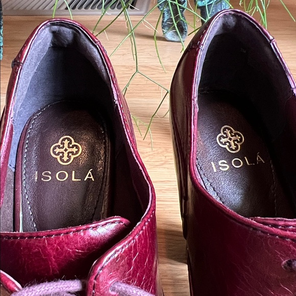 Isolá / Isola - Oxford Bootie 4 inch Heel Oxblood Chianti Leather - Size 8 - Picture 8 of 16